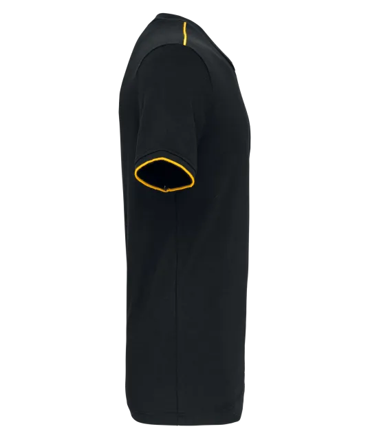 WK3020 - T-shirt Day To Day korte mouwen Black / Yellow