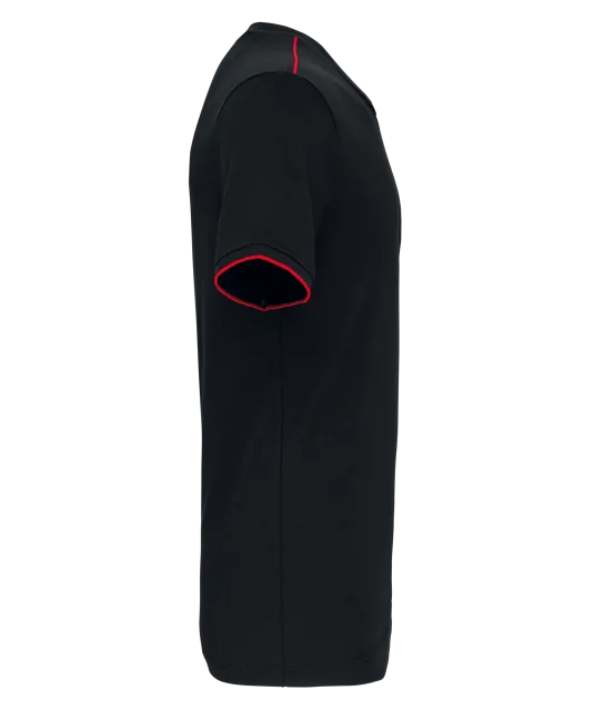 WK3020 - T-shirt Day To Day korte mouwen Black / Red