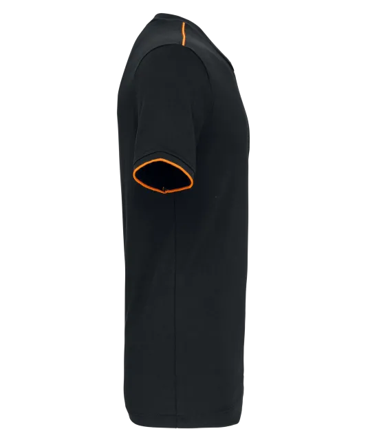 WK3020 - T-shirt Day To Day korte mouwen Black / Orange