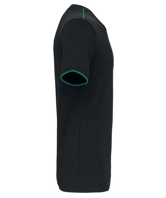 WK3020 - T-shirt Day To Day korte mouwen Black / Kelly Green