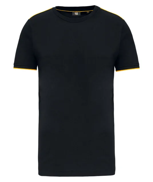 WK3020 - T-shirt Day To Day korte mouwen Black / Yellow