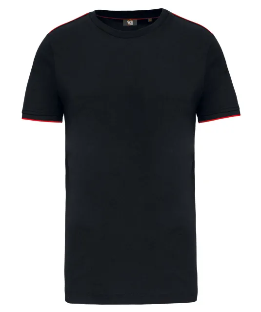 WK3020 - T-shirt Day To Day korte mouwen Black / Red