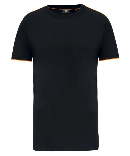 WK3020 - T-shirt Day To Day korte mouwen Black / Orange