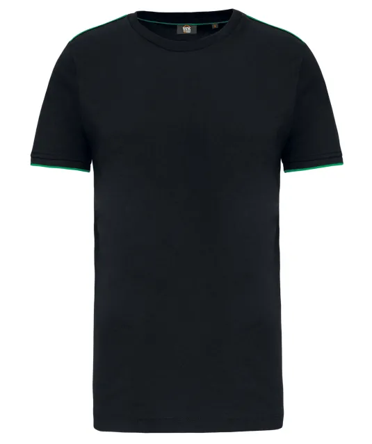 WK3020 - T-shirt Day To Day korte mouwen Black / Kelly Green