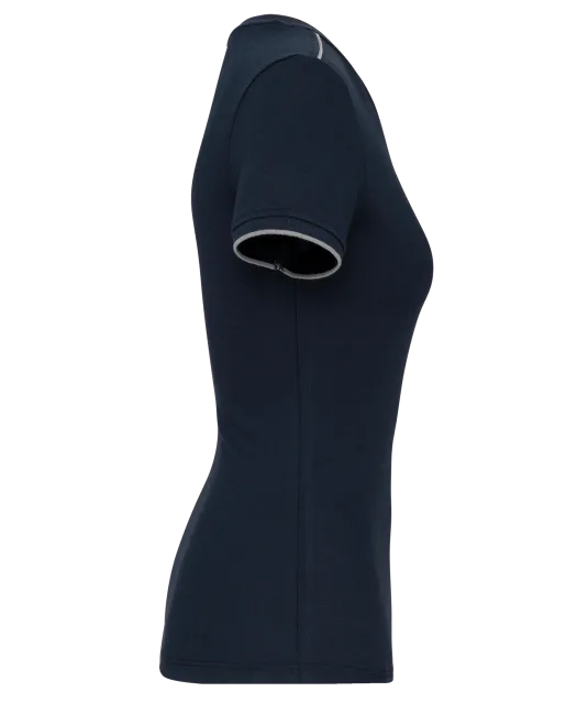 WK3021 - Dames-T-shirt Day To Day korte mouwen Navy / Silver