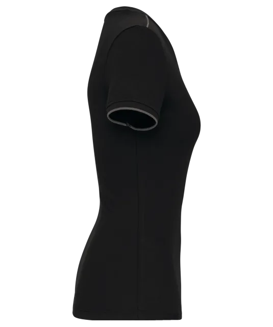 WK3021 - Dames-T-shirt Day To Day korte mouwen Black / Silver
