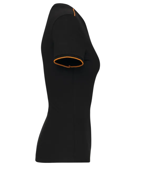 WK3021 - Dames-T-shirt Day To Day korte mouwen Black / Orange