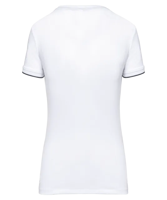 WK3021 - Dames-T-shirt Day To Day korte mouwen White / Navy