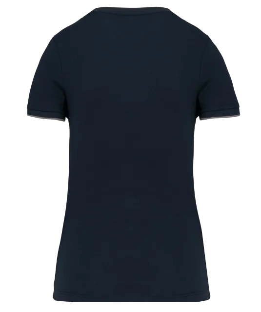 WK3021 - Dames-T-shirt Day To Day korte mouwen Navy / Silver