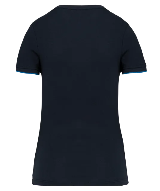 WK3021 - Dames-T-shirt Day To Day korte mouwen Navy / Light Royal Blue