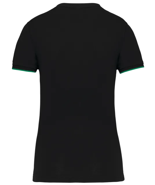 WK3021 - Dames-T-shirt Day To Day korte mouwen Black / Kelly Green