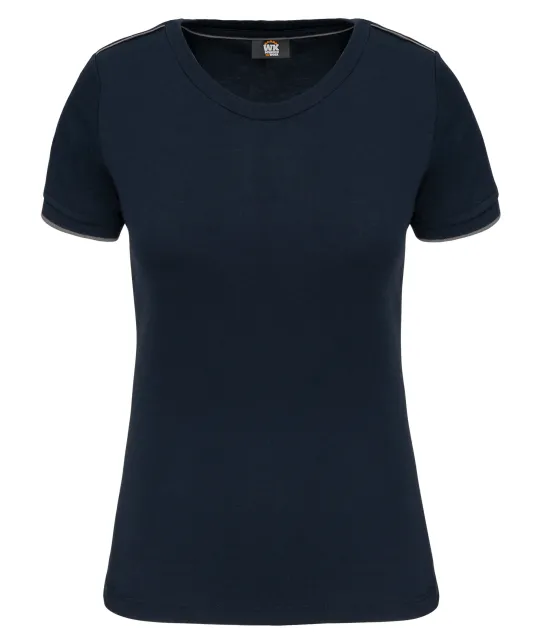 WK3021 - Dames-t-shirt Day To Day korte mouwen Navy / Silver