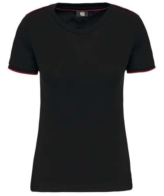 WK3021 - Dames-t-shirt Day To Day korte mouwen Black / Red