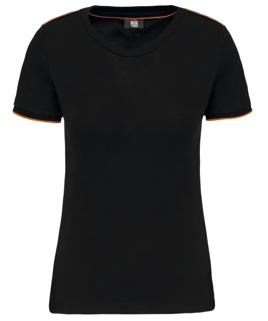 WK3021 - Dames-t-shirt Day To Day korte mouwen Black / Orange