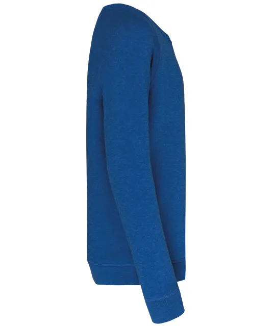 K490 - Sweater bio raglanmouwen kids Ocean Blue Heather