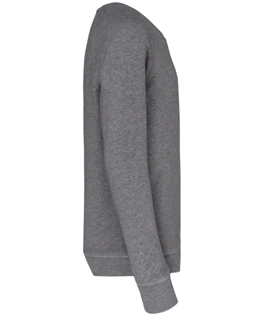 K490 - Sweater bio raglanmouwen kids Grey Heather
