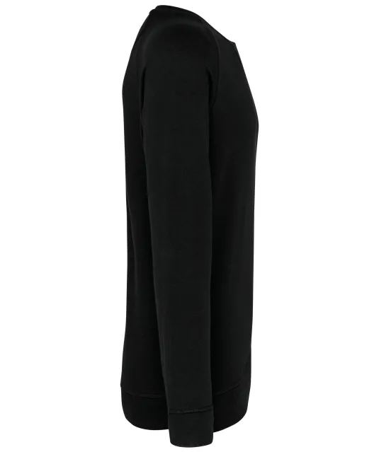 K480 - Herensweater BIO ronde hals raglanmouwen Black