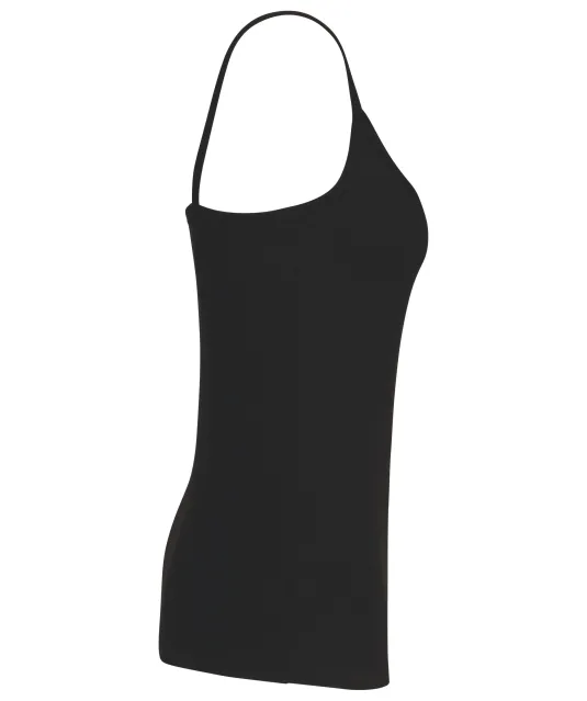 K397 - Damestop met schouderbandjes Black