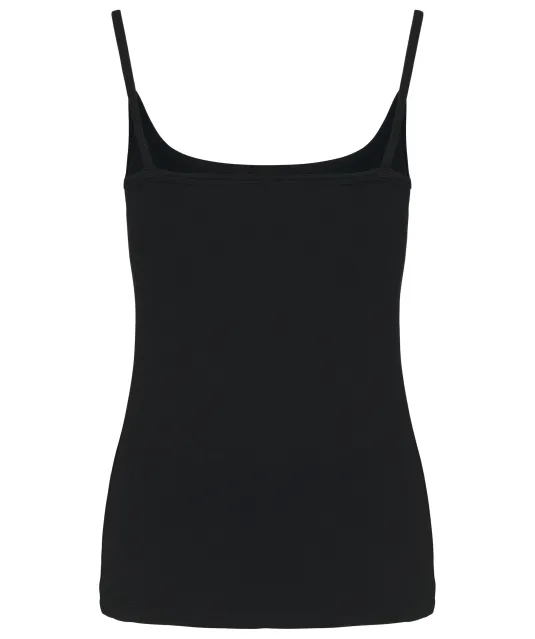 K397 - Damestop met schouderbandjes Black