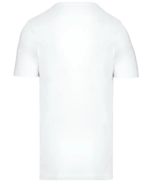 K398 - Bio T-shirt kraag met onafgewerkte rand korte mouwen White