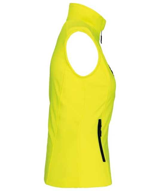K404 - Dames softshell bodywarmer Fluorescent Yellow