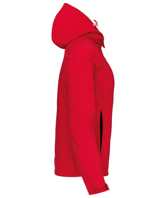 K414 - Dames softshell jas met afneembare capuchon Red