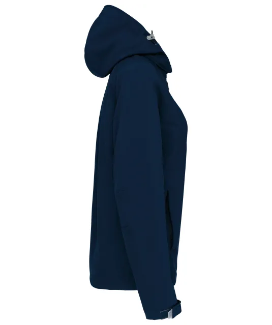 K414 - Dames softshell jas met afneembare capuchon Navy