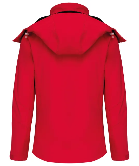 K414 - Dames softshell jas met afneembare capuchon Red
