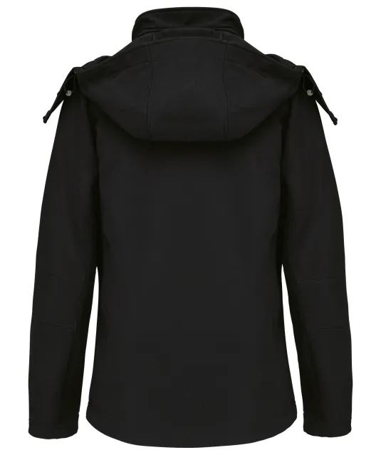 K414 - Dames softshell jas met afneembare capuchon Black