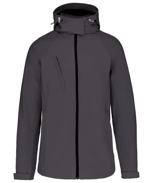 K414 - Dames softshell jas met afneembare capuchon Titanium