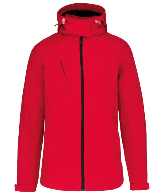 K414 - Dames softshell jas met afneembare capuchon Red