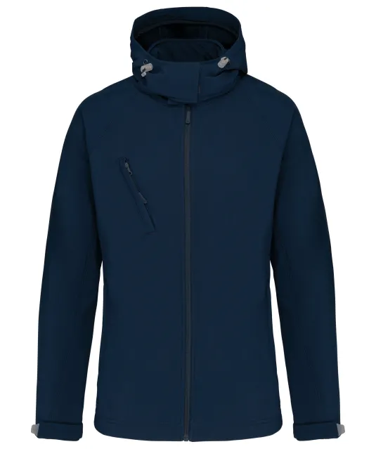 K414 - Dames softshell jas met afneembare capuchon Navy
