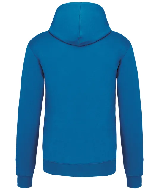 K446 - Sweater met contrasterende capuchon Tropical Blue / White