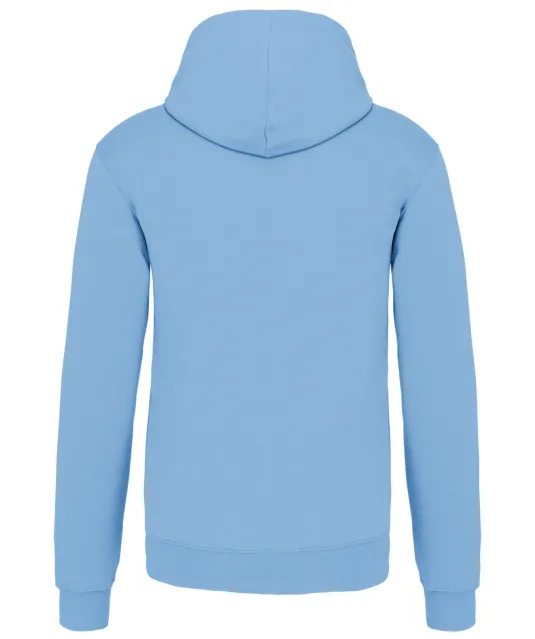 K446 - Sweater met contrasterende capuchon Sky Blue / White
