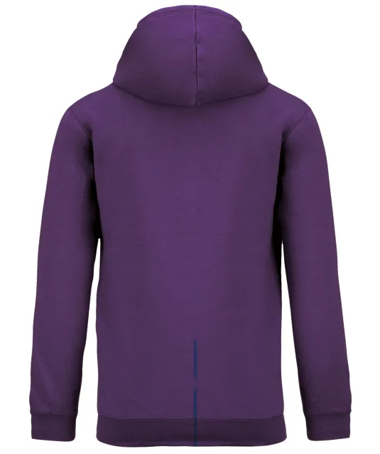 K446 - Sweater met contrasterende capuchon Purple / Oxford Grey