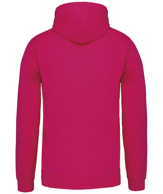 K446 - Sweater met contrasterende capuchon Fuchsia / Fine Grey