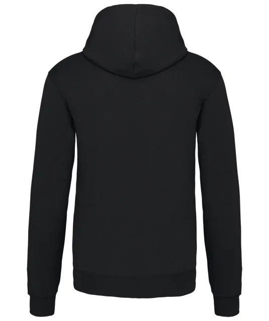 K446 - Sweater met contrasterende capuchon Black / Orange