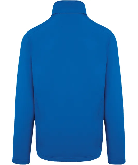 K424 - 2-laagse herensoftshelljas Light Royal Blue