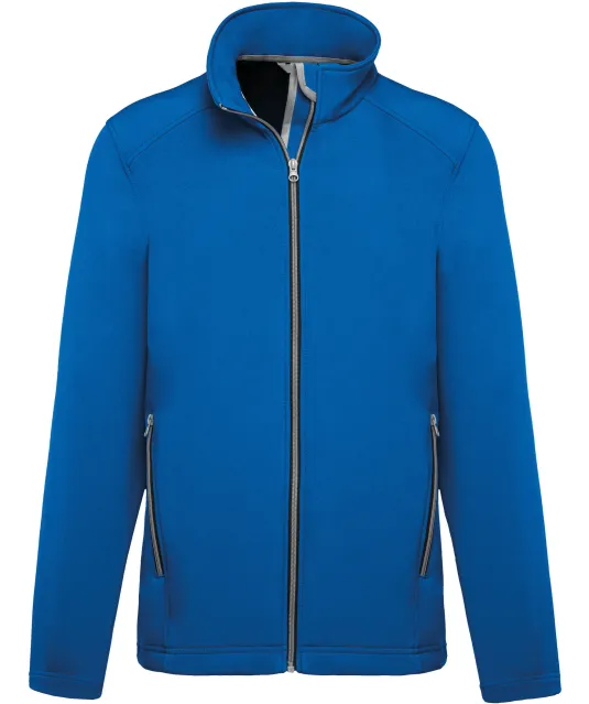 K424 - 2-laagse herensoftshelljas Light Royal Blue