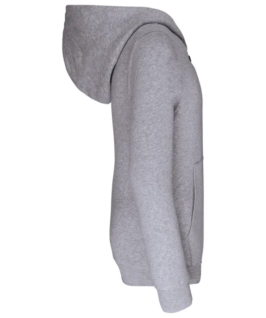 K453 - Kinder Sweater met gecontrasteerde capuchon Oxford Grey / Navy