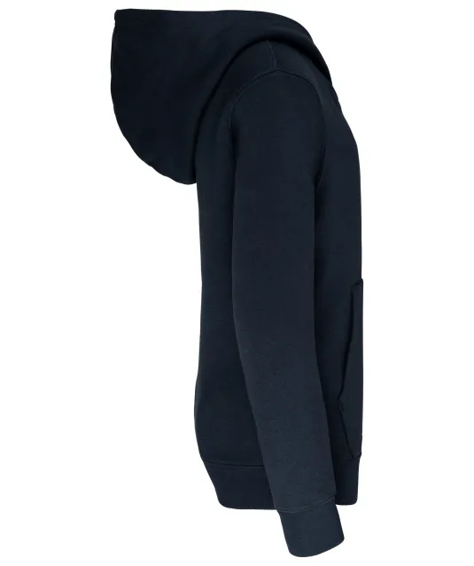 K453 - Kinder Sweater met gecontrasteerde capuchon Navy / Red