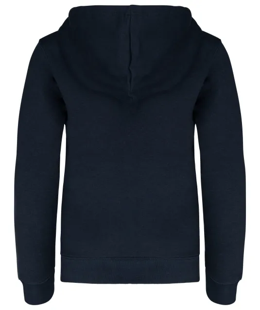 K453 - Kinder Sweater met gecontrasteerde capuchon Navy / Fine Grey