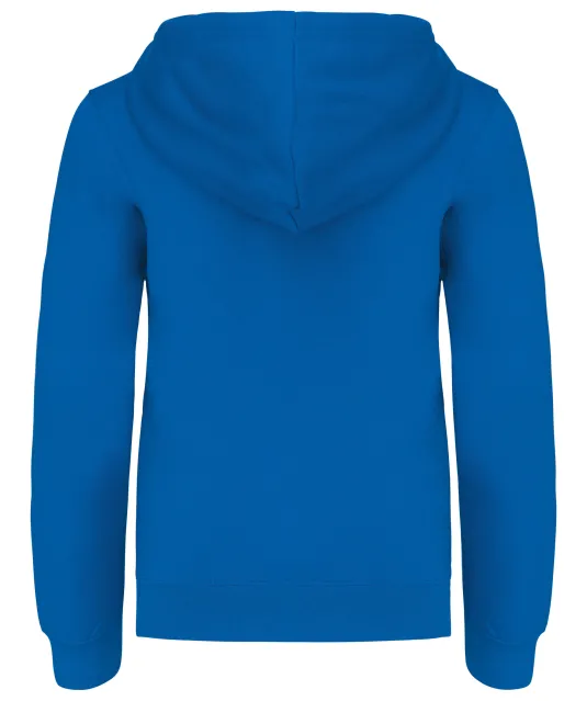 K453 - Kinder Sweater met gecontrasteerde capuchon Light Royal Blue / Yellow