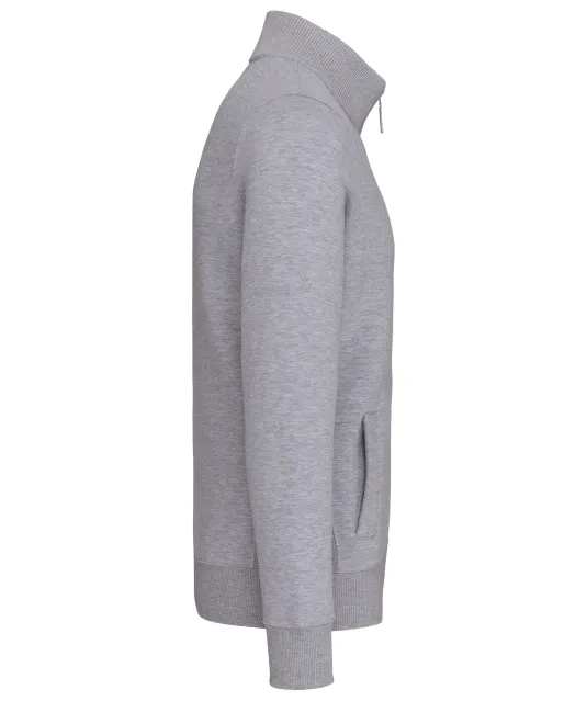 K456 - Herensweater met rits Oxford Grey