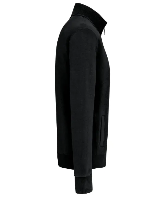 K456 - Herensweater met rits Black