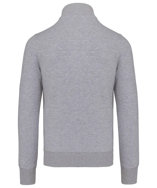 K456 - Herensweater met rits Oxford Grey
