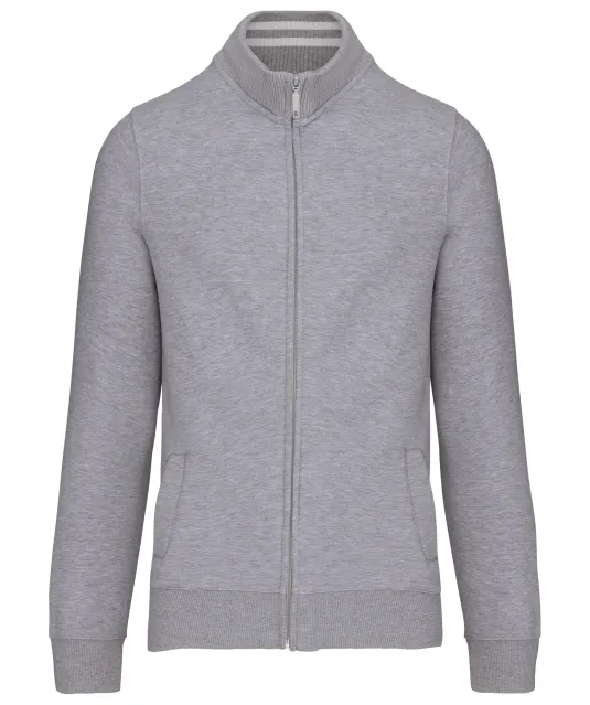 K456 - Herensweater met rits Oxford Grey