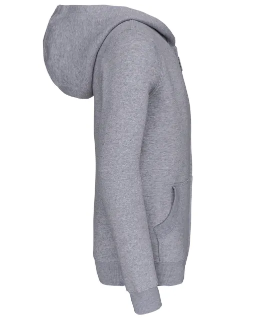 K455 - Kinder sweatvest met capuchon Oxford Grey