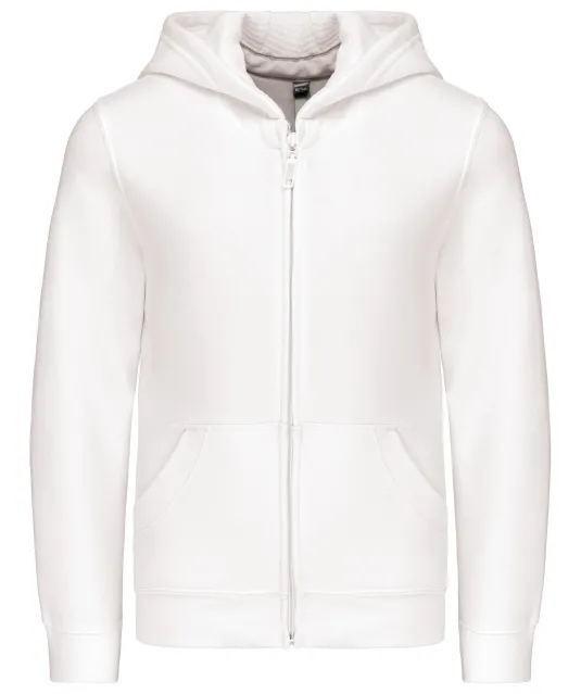K455 - Kinder sweatvest met capuchon White