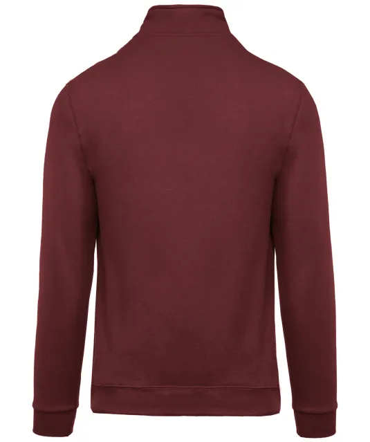 K478 - Sweater met ritskraag Wine